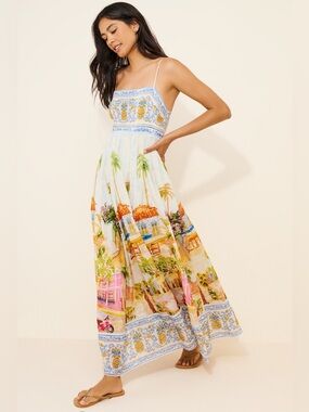 green banana aquarela midi dress FARM Rio | Dresses | Farm Rio Green Banana Aquarela Midi Dress